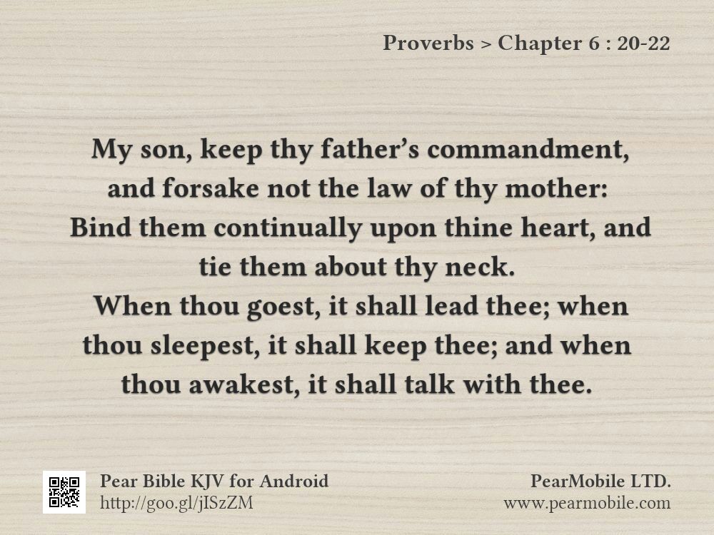 Proverbs, Chapter 6:20-22